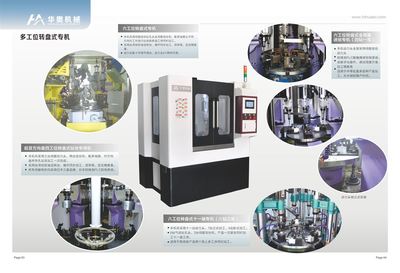 華奧機(jī)械四工位轉(zhuǎn)盤(pán)式鉆攻專(zhuān)用機(jī)將亮相2017玉環(huán)機(jī)床展